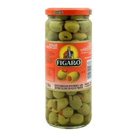 Figaro Stuffed Green Olives With Pimiento Paste 450Gm