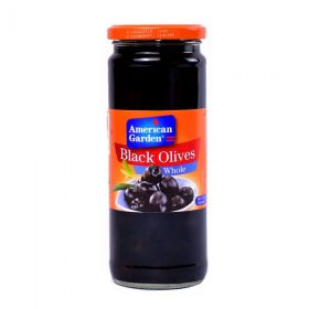 American Garden Black Olives Whole 450Gm