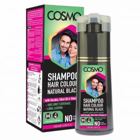 Cosmo Shampoo Hair Colour Natural Black 180ml