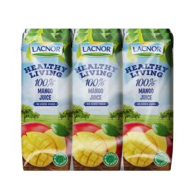 Lacnor Healthy Living 100% Mango Juice 6 X 250Ml