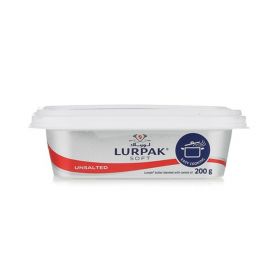 Lurpack Butter Unsalted (Tub) 200Gm