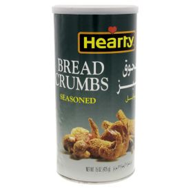Hearty bread crumbs, seasoned. 425 g