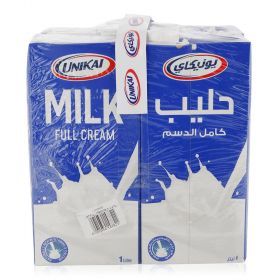 Unikai Long Life Full Cream Milk 4 X 1Litre