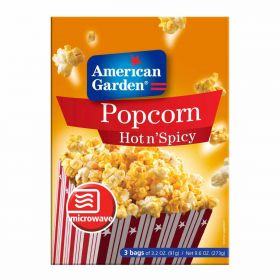 American Garden Microwave Hot N Spicy Popcorn Gluten Free 273g