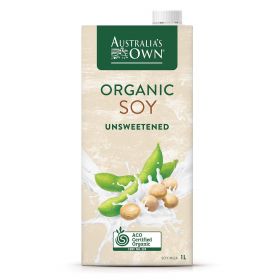 Australia's Own Organic Soy Milk Unsweetened 1Litre