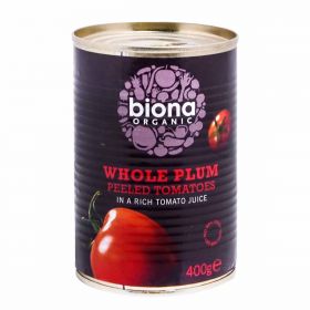 Biona Organic Whole Plum Peeled Tomatoes 400g