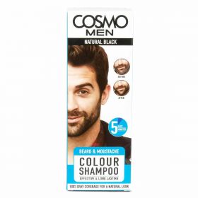 Cosmo Beard & Mustach Colour Shampoo Natural Black 180ml