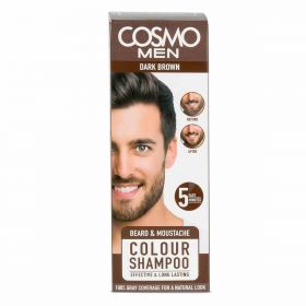 Cosmo Beard & Mustache Colour Shampoo Dark Brown 180ml