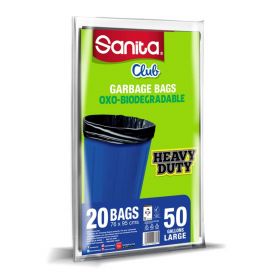 Sanita Club Garbage Bag Oxo Biodegradable Heavy Duty 50 Gallon (76*95Cm) 45 Bag 