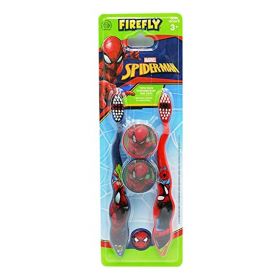 Dr. Fresh Firefly Spiderman 2 Toothbrushes & 2 Caps Twin Pack 