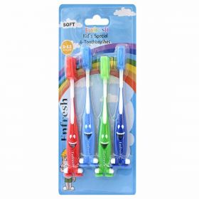 Enfresh Kid's Special Toothbrushes 4pk W/Cap 