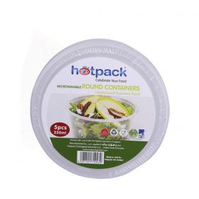 Hot Pack Microwavable Containers 250 Ml 5 Pcs