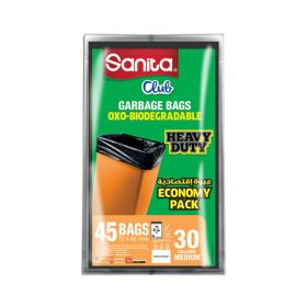 Sanita Club Garbage Bag Oxo Biodegradable Heavy Duty 30 Gallon ( 72*85Cm)  45 Bags