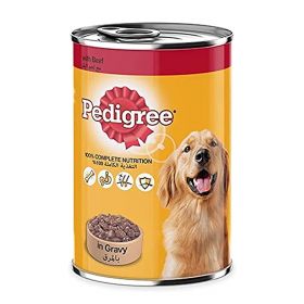 Pedigree Beef Chunks in Gravy Wet Dog Food Can 400g