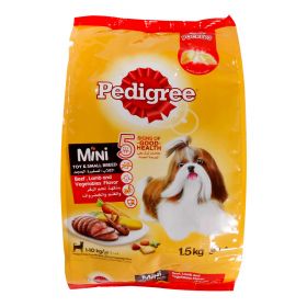 Pedigree Small Breed Beef Lamb & Vegetables Dry Dog Food (Adult) 1.5kg