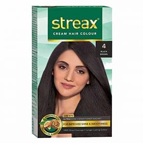Streax Cream Hair Color - Black Brown 4