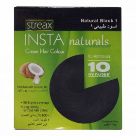 Streax Insta Cream Hair Colour Natural Black 15ml