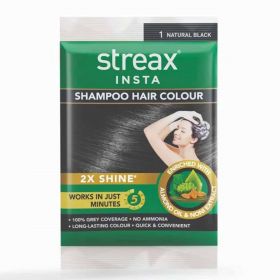 Streax Insta Shampoo Hair Colour Natural Black 25 ml