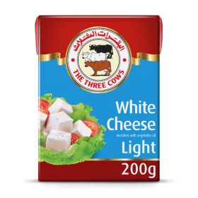 the three cows white cheese light, 200g.