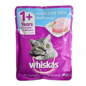 Whiskas Cat Food With Ocean Fish For 1+ Years 80g