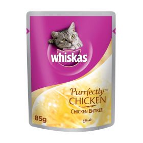 Whiskas Cat Food Purrfectly Chicken 85g 10+2